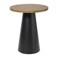 Bijzettafel Chico - bruin/zwart - ø39.5x48.5 cm