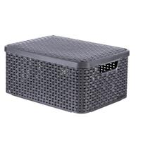 Curver style mandje 18l m deksel antraciet Curver style mandje 18l m deksel antraciet