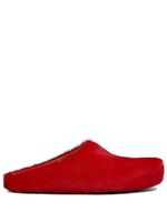 Marni chaussons Fussbett Sabot en raphia - Rouge