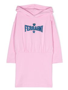 Chiara Ferragni Kids robe à patch logo - Violet