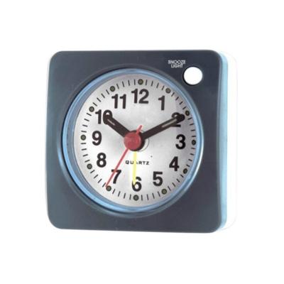 Reizen kleine wekker bed Mute wekker met licht & Snooze functie (grijs)