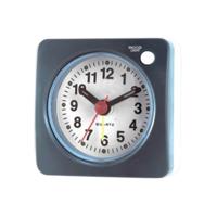 Reizen kleine wekker bed Mute wekker met licht & Snooze functie (grijs)