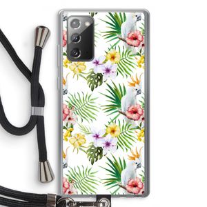 Gele kuif: Samsung Galaxy Note 20 / Note 20 5G Transparant Hoesje met koord