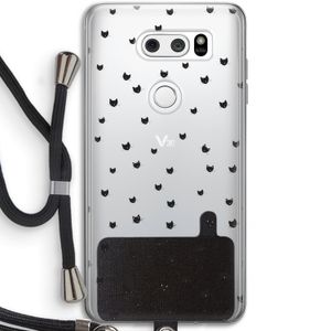 Kleine kattenkopjes: LG V30 Transparant Hoesje met koord