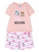 Moschino Kids survêtement à logo imprimé - Rose - thumbnail