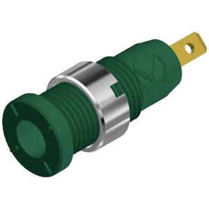 SKS Hirschmann MSEB 2610 F 2,8 Au Veiligheids-labconnector, female Bus, inbouw verticaal Stift-Ø: 2 mm Groen 1 stuk(s)