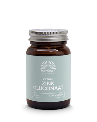 Mattisson HealthStyle Zink Gluconaat 25mg