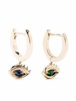 Delfina Delettrez boucles d'oreilles en or 9ct ornées d'émeraude et saphirs - thumbnail