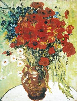 Kunstdruk Vincent Van Gogh - Vase avec marguerite 60x80cm