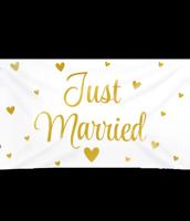 Gevelvlag Just Married (150x90cm)