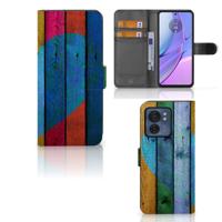Motorola Edge 40 | Book Style Case | Wood Heart - Cadeau voor je Vriend