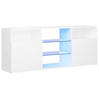 vidaXL Tv-meubel met LED-verlichting 120x30x50 cm wit