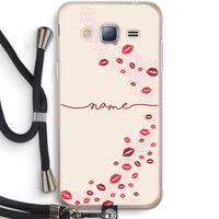Kusjes: Samsung Galaxy J3 (2016) Transparant Hoesje met koord