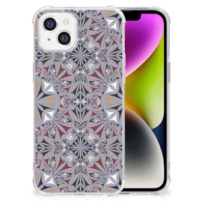 iPhone 14 Anti-Shock Hoesje Flower Tiles iPhone 14 Anti-Shock Hoesje Flower Tiles