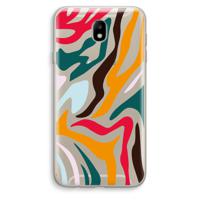 Colored Zebra: Samsung Galaxy J7 (2017) Transparant Hoesje - thumbnail
