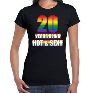 Hot en sexy 20 jaar verjaardag cadeau t-shirt zwart voor dames - Gay/ LHBT kleding / outfit