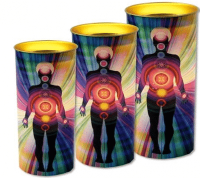 Human Chakra&apos;s Paraffinekaars Meditatie