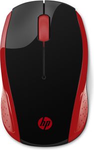 HP 200 RF Draadloos 1000DPI Ambidextrous Zwart, Rood muis