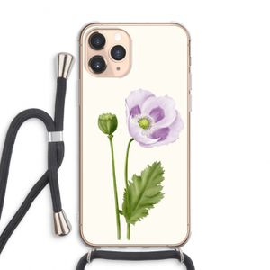 Purple poppy: iPhone 11 Pro Max Transparant Hoesje met koord