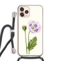 Purple poppy: iPhone 11 Pro Max Transparant Hoesje met koord