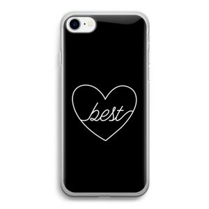 Best heart black: iPhone SE 2020 Transparant Hoesje