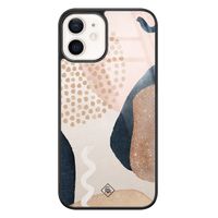 iPhone 12 glazen hardcase - Abstract dots