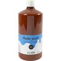 Creativ Company Tempera verf mat, bruin, 1000 ml/ 1 fles