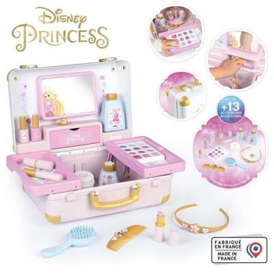 Smoby - Disney Princess - Makkelijk mee te nemen schoonheidskoffertje - Inclusief 13 accessoires: kapsel, nagels, make-up - Fabricatio