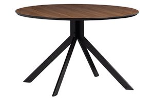 Bruno eettafel Woood exclusive rond mdf walnoot 120cm