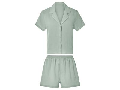 esmara Korte mousseline dames pyjama (Lichtblauw, M (40/42))
