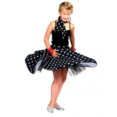 Zwarte rock n roll rok voor kids