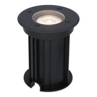 Maisy LED Grondspot Rond - Dimbaar - GU10 - 4000K neutraal wit - 4 Watt 345 Lumen - Rond - Ø12cm - Tuinspot - Oprit - Zwart - IP67 waterdicht