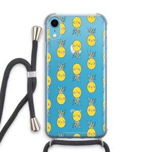 Ananas: iPhone XR Transparant Hoesje met koord