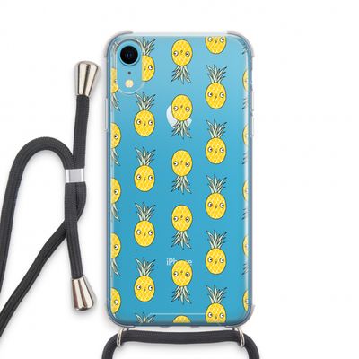 Ananas: iPhone XR Transparant Hoesje met koord
