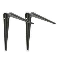 AMIG Plankdrager/planksteun van metaal - 2x - gelakt zwart - H450 x B400 mm