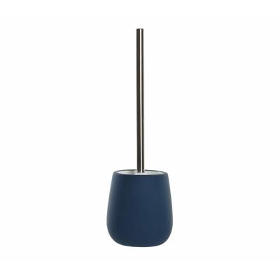 Items Toiletborstel met houder - keramiek - nachtblauw - 39 cm