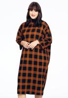 Yoek Trui-jurk CHECK | Zwart | Maat 38/40 Yoek Trui-jurk CHECK | Zwart | Maat 38/40