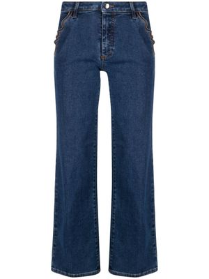 Vivetta jean évasé à broderies - Bleu