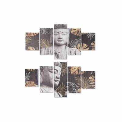 Schilderij DKD Home Decor Pijnboom Canvas Boeddha (5 pcs) (2 pcs)