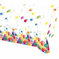 Tafelkleed feest - 180 x 120 cm - kunststof - met ballonnen opdruk