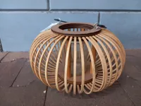 Windlicht Nora nat.mat L25B25H15CM naturel