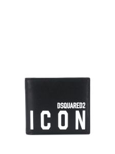 DSQUARED2 portefeuille Icon à imprimé logo - Noir