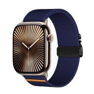 Nylon bandje met Parachute sluiting - Donkerblauw - Geschikt voor Apple Watch 44mm / 45mm / 46mm / 49mm
