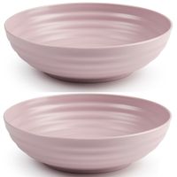 Set van 4x Kommetjes/schaaltjes - Dessert/ontbijt - Kunststof - D19 cm - Oudroze