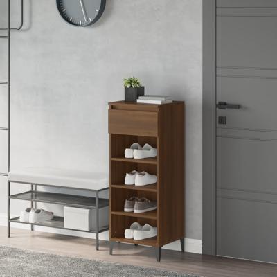 Schoenenrek 40x36x105 cm bewerkt hout bruin eikenkleur