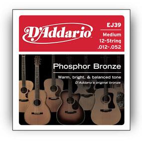 D'Addario EJ39 snaar voor muziekinstrumenten Akoestisch 12 stuk(s) Gitaar