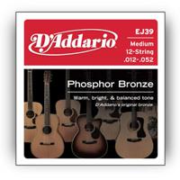 D'Addario EJ39 snaar voor muziekinstrumenten Akoestisch 12 stuk(s) Gitaar - thumbnail