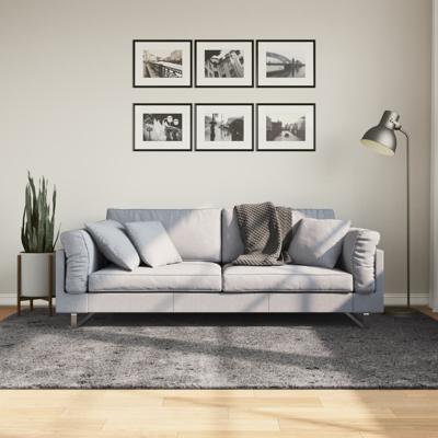 VidaXL Vloerkleed huarte laagpolig zacht wasbaar 160x230 cm antraciet