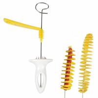 2 stuks Tornado aardappel spiraal Cutter slicer aardappel chips koken tools 2 stuks Tornado aardappel spiraal Cutter slicer aardappel chips koken tools