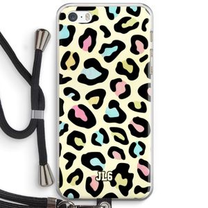 Leopard pattern: iPhone 5 / 5S / SE Transparant Hoesje met koord